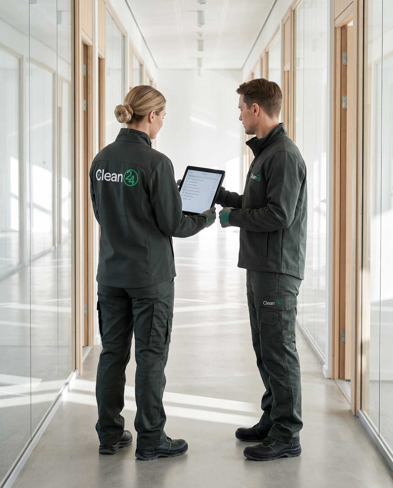 Clean24 serviceteam med kvalitetskontrol